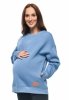MijaCulture - 3 in 1 oversize maternity and nursing sweatshirt Miley M020 Blue